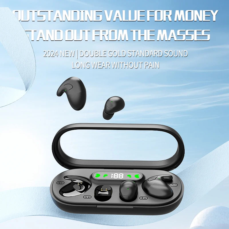 Pro Gaming Earbuds with ANC Ultra Long Battery Life Noise Cancelling for Sleep